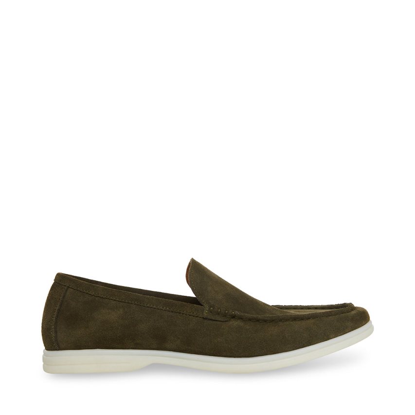 Loafers Steve Madden Larken Gamuza Hombre Verde Oliva | ES PB12S9